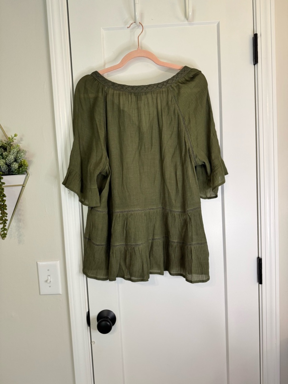 Zac &Rachel Olive Boho Top - Picture 7 of 7